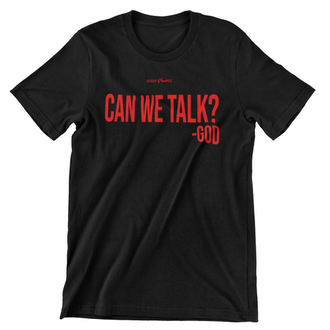 Godly Example "Can We Talk"  Tee (Black/Red)