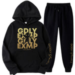 Godly Example Unisex Angel Hooded SweatSuit (Black/Gold) NEW!
