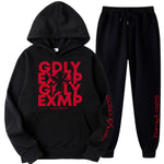 Godly Example Unisex Angel Hooded SweatSuit (Black/Red)