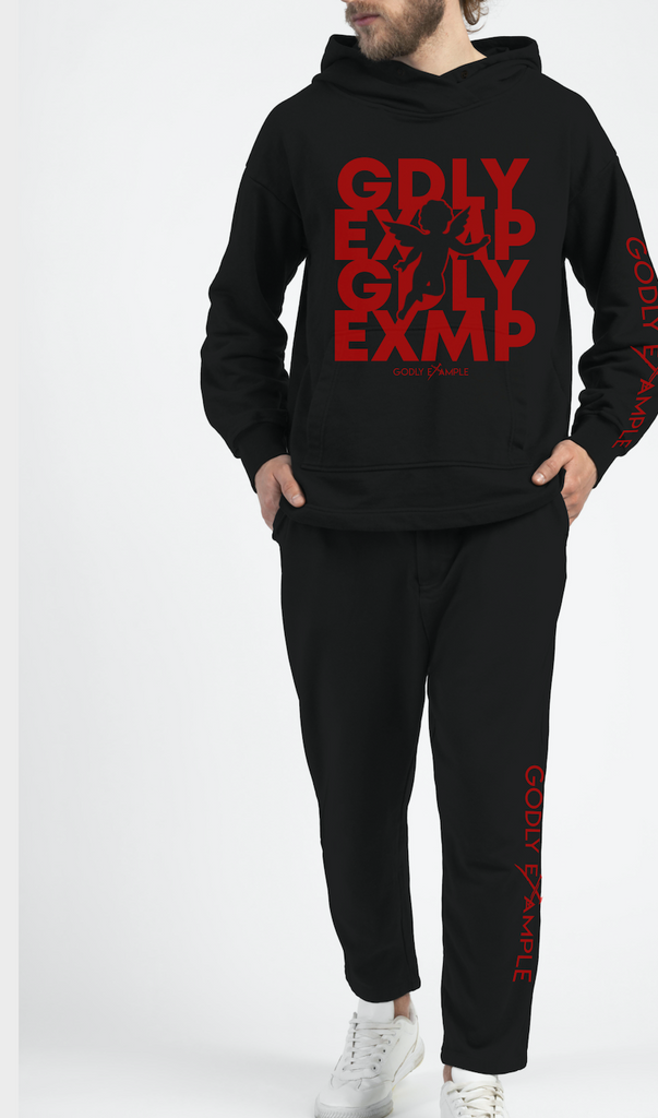 Red and black 2024 sweatsuit
