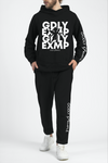 Godly Example Unisex Angel Hooded SweatSuit (Black/White)