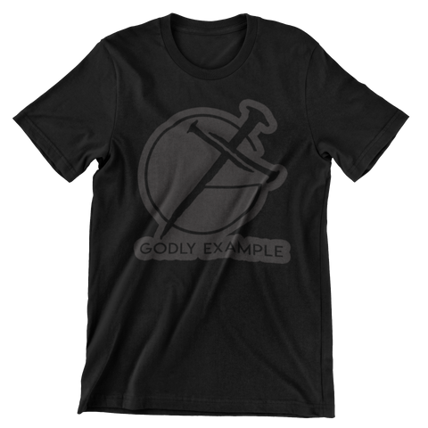 Godly Example Black On Black Logo Tee