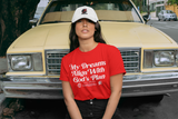 Godly Example "My Dreams Align With God's Plan"  Tee (Red/White) NEW!
