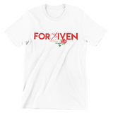 Godly Example "FORGIVEN" Rose Tee (White/Red)