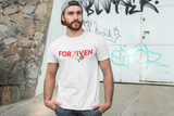 Godly Example "FORGIVEN" Rose Tee (White/Red)