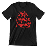 Godly Example "HELP INSPIRE IMPACT " Tee (Black/Red)