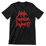 Godly Example "HELP INSPIRE IMPACT " Tee (Black/Red)