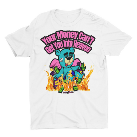 Godly Example "Your Money Won't Get You Into Heaven" Tee (Pink/White)