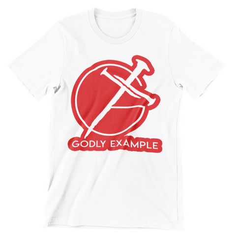 Godly Example Logo Tee Bold (White/Red)